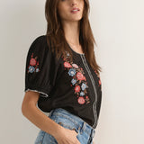 AUGUSTE - Adelle Blouse - Black