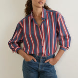 AUGUSTE - Lucien Shirt - Navy Bengal Stripe