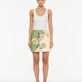 KIVARI - Lotte Mini Skirt - Green / Cream