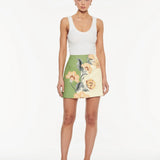 KIVARI - Lotte Mini Skirt - Green / Cream