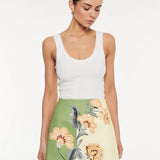 KIVARI - Lotte Mini Skirt - Green / Cream
