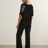 AUGUSTE - Paxton Embroidered Blouse - Black