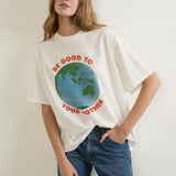AUGUSTE - Be Good Boyfriend Tee - White