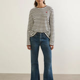 AUGUSTE - North Long Sleeve Tee - Black White Stripe