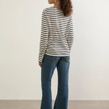 AUGUSTE - North Long Sleeve Tee - Black White Stripe