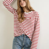 AUGUSTE - North Long Sleeve Top - Red/White