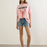 AUGUSTE - Picante Boyfriend Tee - Pink