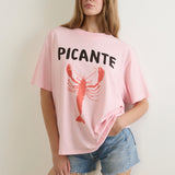 AUGUSTE - Picante Boyfriend Tee - Pink