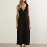 AUGUSTE - River Midi Dress - Black