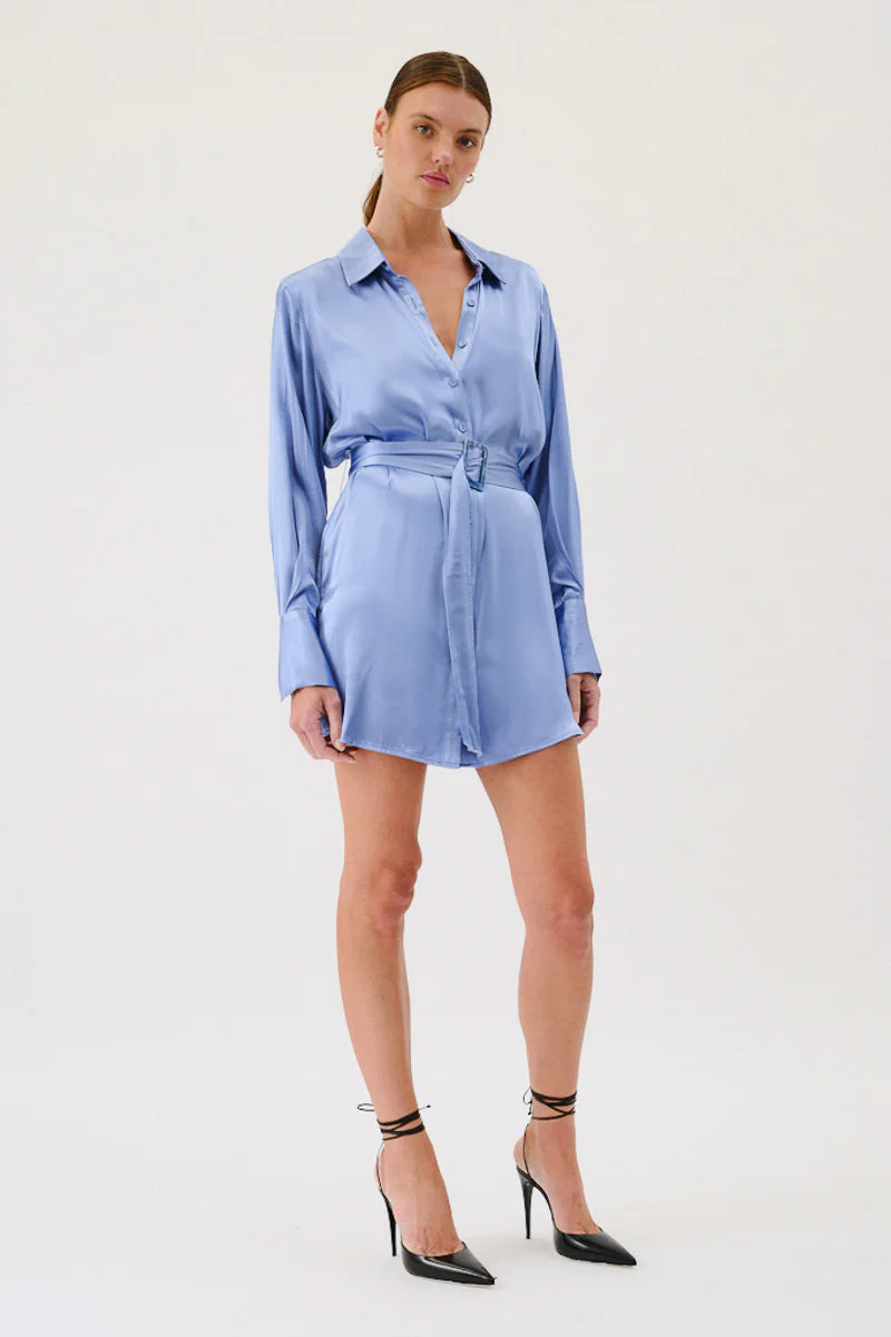 Suboo - Millena Mini Shirt Dress - Blue