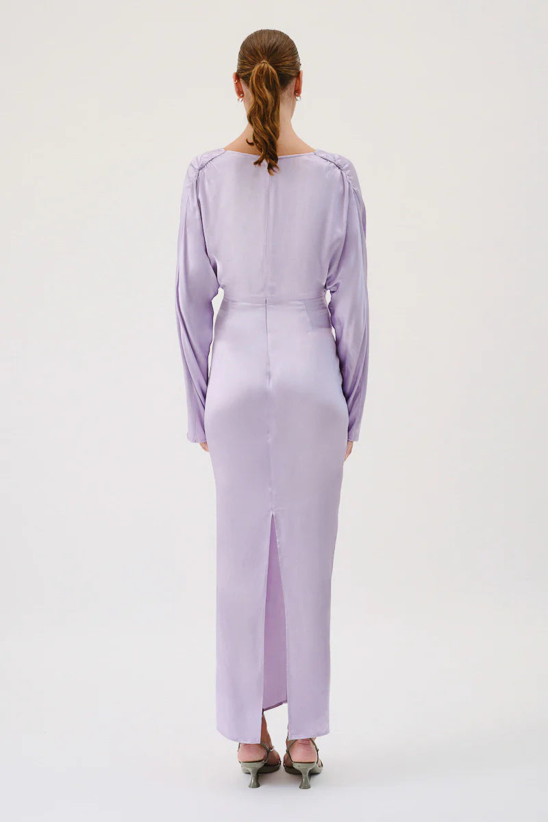 Suboo - Millenia Long Sleeve Twist Maxi Dress - Lilac