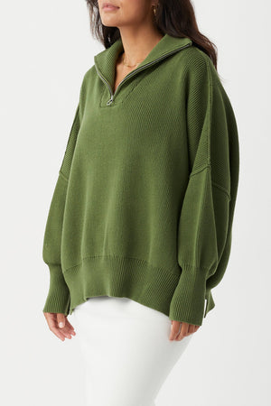 ARCAA - London Zip Sweater - Caper