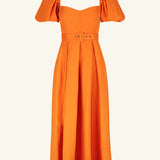 SHONA JOY - Soller Panelled Midi Dress - Tangerine