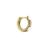 FAIRLEY - Crystal Baguette Huggies | Gold