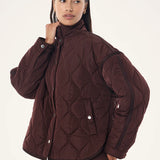 P.E NATION - Surge Quilt Jacket - Mahogany