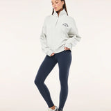 P.E NATION - Swerve Zip Neck - Grey Marle