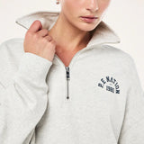 P.E NATION - Swerve Zip Neck - Grey Marle