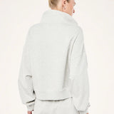 P.E NATION - Swerve Zip Neck - Grey Marle