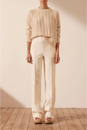 Shona Joy - Siqueira Relaxed Jumper - Bone/Ivory