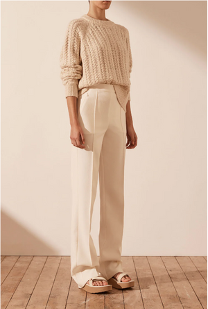 Shona Joy - Siqueira Relaxed Jumper - Bone/Ivory