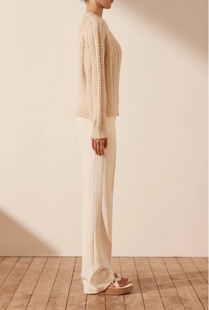 Shona Joy - Siqueira Relaxed Jumper - Bone/Ivory