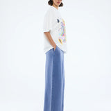 ENA PELLY - Sunflower Warp Tee - Vintage White