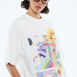 ENA PELLY - Sunflower Warp Tee - Vintage White
