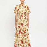 KIVARI - Odessa Maxi Dress - Butter/Red