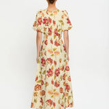 KIVARI - Odessa Maxi Dress - Butter/Red