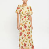 KIVARI - Odessa Maxi Dress - Butter/Red