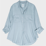HUT CLOTHING - Boyfriend Linen Shirt - Breeze Blue