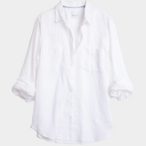 HUT CLOTHING - Boyfriend Linen Shirt - White