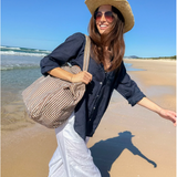 HUT CLOTHING - Boyfriend Linen Shirt - Forever Navy