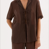 NUDE LUCY - Maxx Shirt - Chocolate