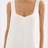 NUDE LUCY - Zephyr Linen Mini Dress - White