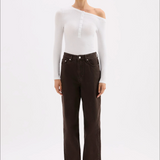 NUDE LUCY - Organic Relaxed Leg Jean - Espresso