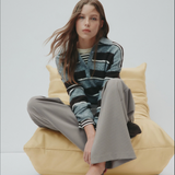 NUDE LUCY - Maria Rugby Knit - Charcoal Stripe