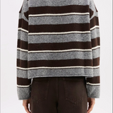 NUDE LUCY - Maria Rugby Knit - Charcoal Stripe