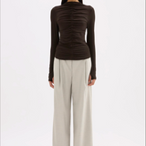 NUDE LUCY - Marti Mesh Top - Espresso