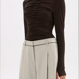 NUDE LUCY - Marti Mesh Top - Espresso