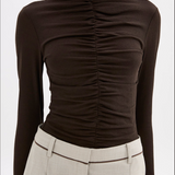 NUDE LUCY - Marti Mesh Top - Espresso