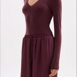 NUDE LUCY - Abia Merino Blend Knit Top - Mulberry