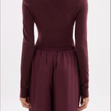 NUDE LUCY - Abia Merino Blend Knit Top - Mulberry