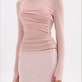 NUDE LUCY - Aster L.S Mesh Top - Blush