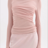 NUDE LUCY - Aster L.S Mesh Top - Blush