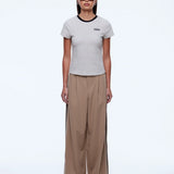 ENA PELLY - Penny Baby Tee - Sand / Black Stripe