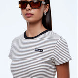 ENA PELLY - Penny Baby Tee - Sand / Black Stripe