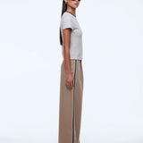 ENA PELLY - Penny Baby Tee - Sand / Black Stripe