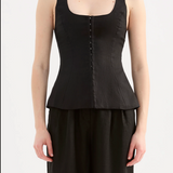 NUDE LUCY - Quinn Linen Vest - Black