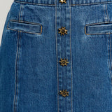 KIVARI - Shea Denim Skirt - Indigo
